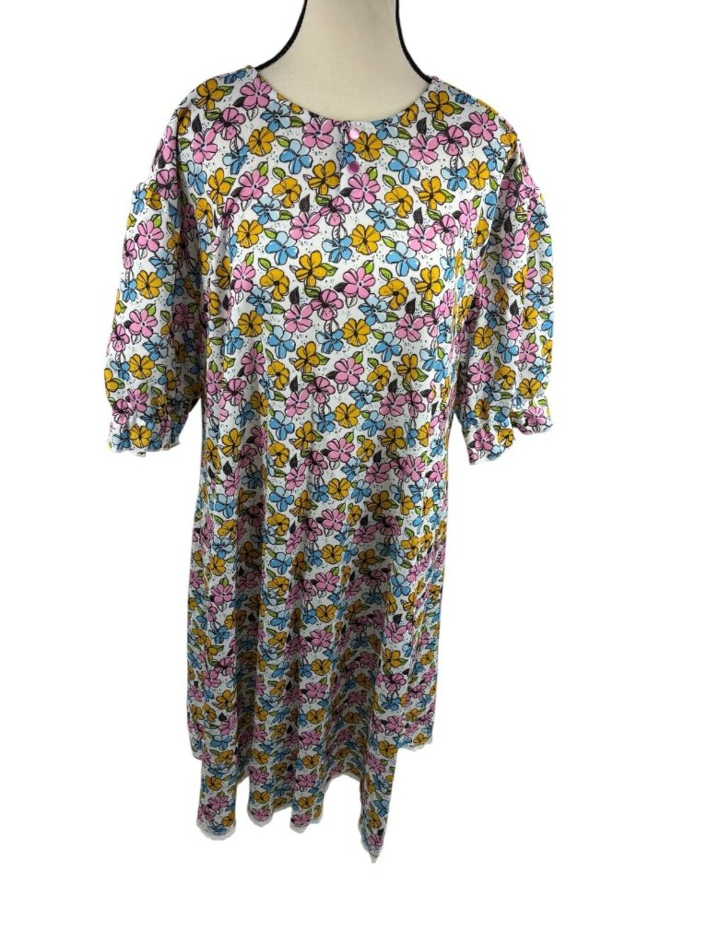 Spirit Halloween Grandma Costume Dress Womens L/XL Floral 60s 70s Retro